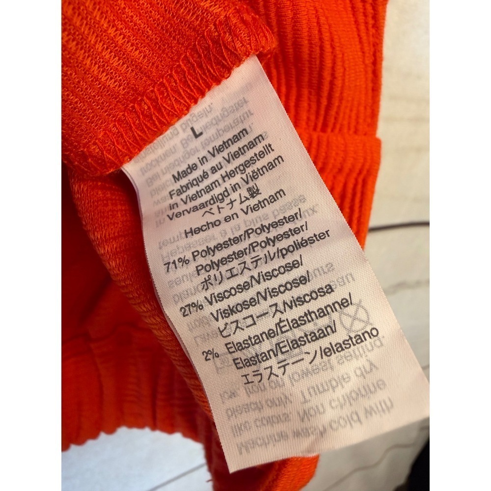 ⛱️🔥J.Crew - Orange Ribbed Button Front Tank - L - Picture 5 of 6